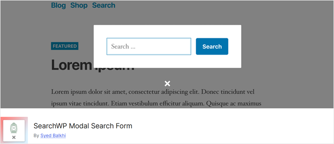 SearchWP Search Modal Form plugin SearchWP Search Modal Form plugin