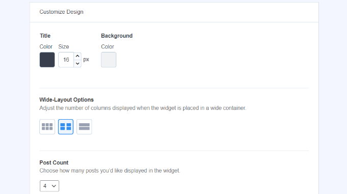 Customize design of popular posts Customize the design