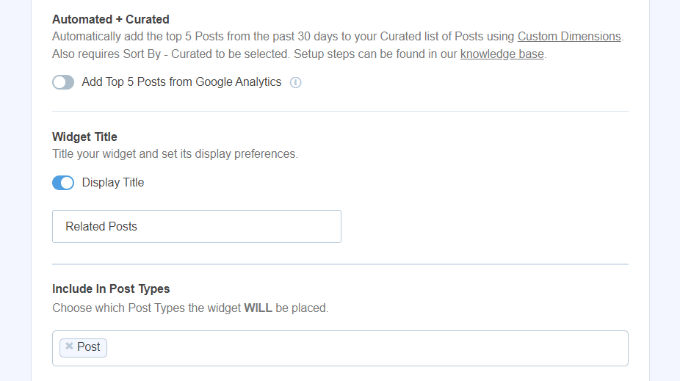 Enable widget title Enable widget title