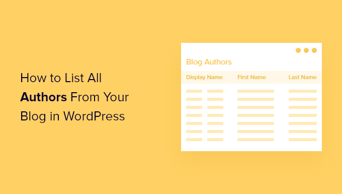 How to List All Authors From Your Blog in WordPress