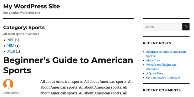 catsubcatsportspreview Preview of Subcategories on Category Page