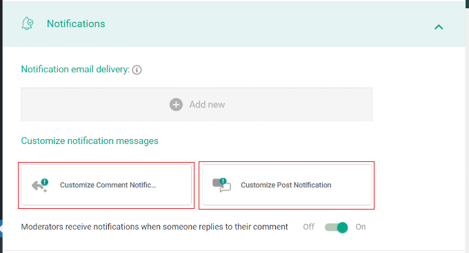 Customize post and comment notifications Customize post and comment notifications