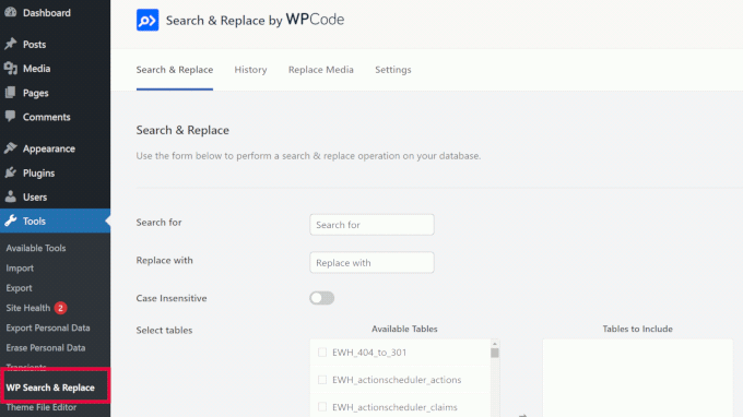 Search & Replace Everything settings Search & Replace Everything settings