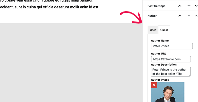 Adăugați informații despre autorul invitat