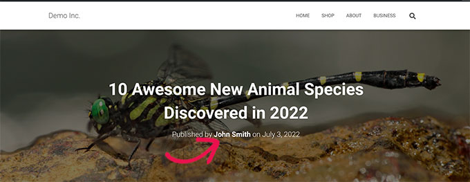 Numele autorului înlocuit cu numele autorului invitat