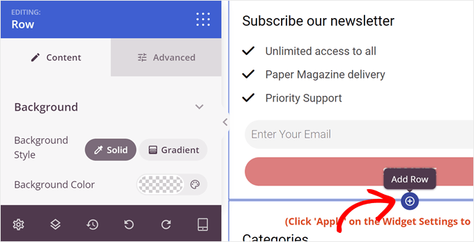 Adding a new row in SeedProd Adding a new row in SeedProd