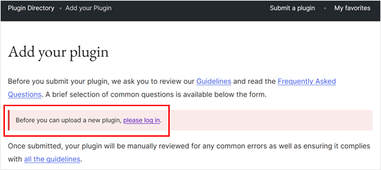 Logging in to WordPress before adding a new plugin Logging in to WordPress before adding a new plugin