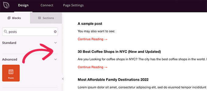 Add posts block Add posts block