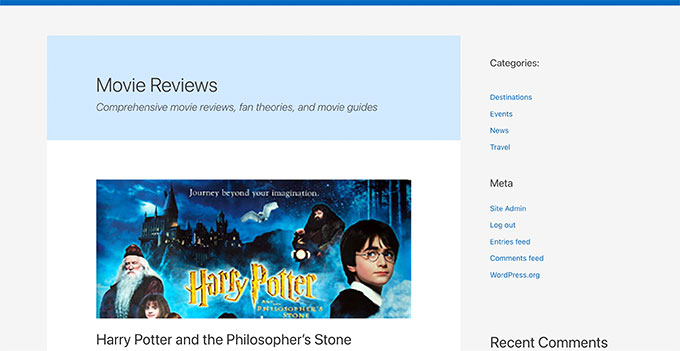 Custom archive template preview Custom archive template preview