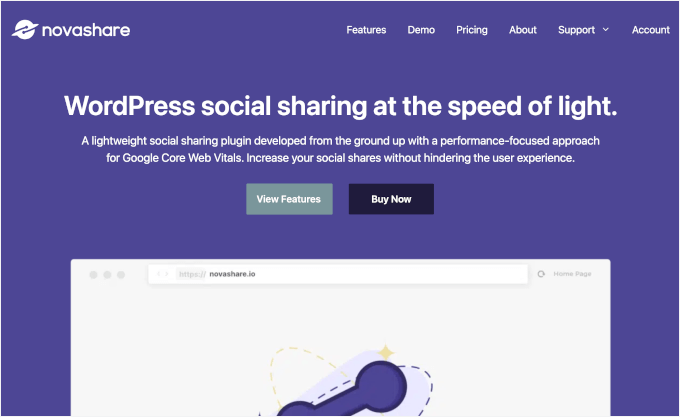 Novashare's homepage Novashare's homepage