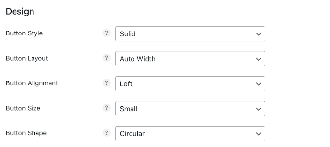 Customizing button design Customizing button design