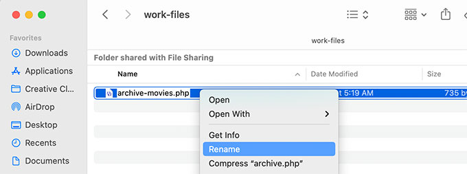 Rename archive template Rename archive template