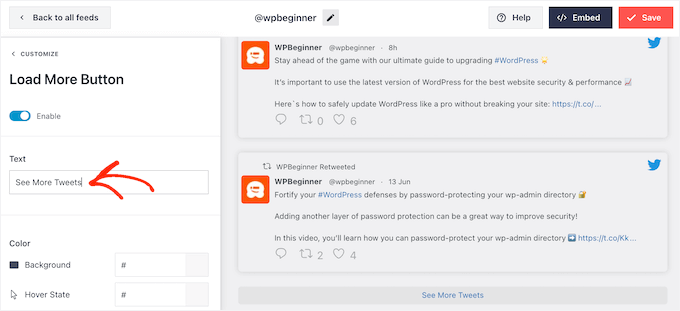 Styling the Load More button in a tweet stream Styling the Load More button in a tweet stream