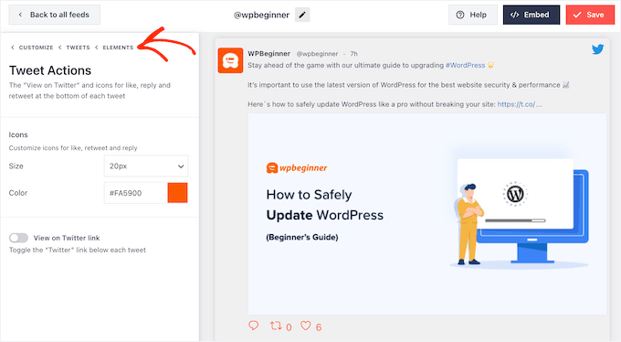 Editing individual elements inside a tweet Editing individual elements inside a tweet