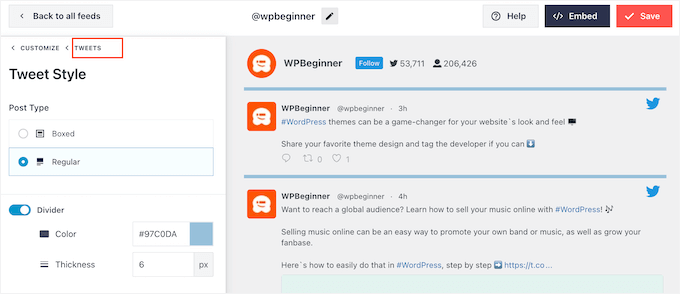 Adding different styles to Twitter retweet buttons Adding different styles to Twitter retweet buttons