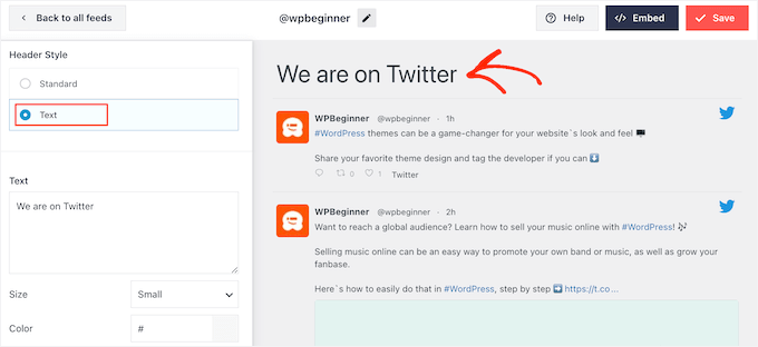 Adding a header to a WordPress site using Smash Balloon Adding a header to a WordPress site using Smash Balloon