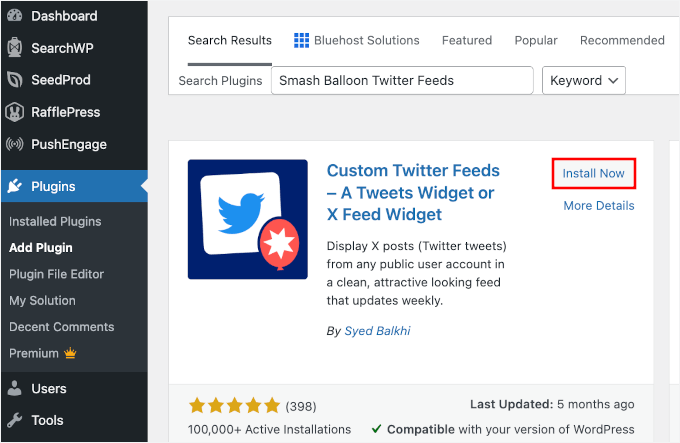 Installing Smash Balloon's Twitter Feeds Installing Smash Balloon's Twitter Feeds