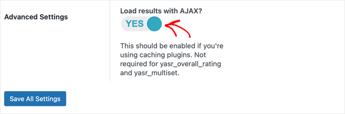 YASR Advanced Settings