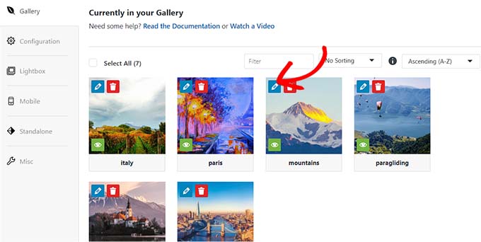 Meta Verileri Düzenle ekranını açmak için kalem simgesine tıklayın