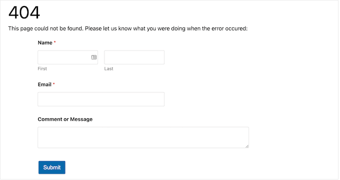 An example of a shortcode, on a 404 page template An example of a shortcode, on a 404 page template