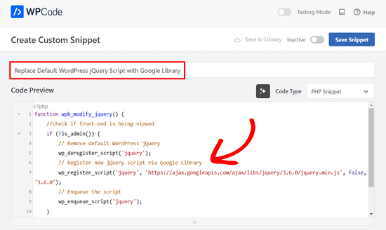 Paste code snippet into WPCode Paste code snippet into WPCode