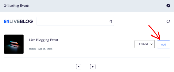 24liveblogging add live blogging event