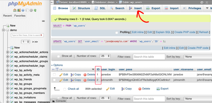 Click the Insert Tab Click the Insert Tab