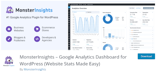 MonsterInsights plugin page MonsterInsights plugin banner image