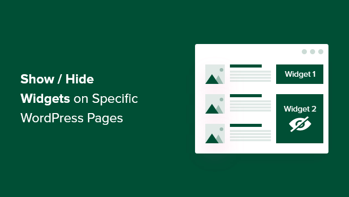 How to show or hide widgets from WordPress pages How to show or hide widgets from WordPress pages