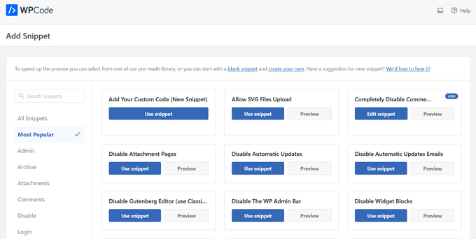 wpcode-add-snippet WPCode Kodavsnitt Plugin