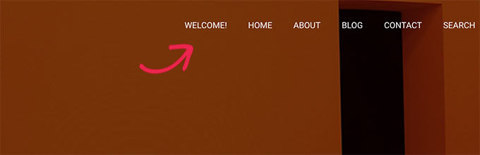texto personalizado no menu de navegação
