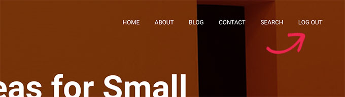 Link de login adicionado via código personalizado