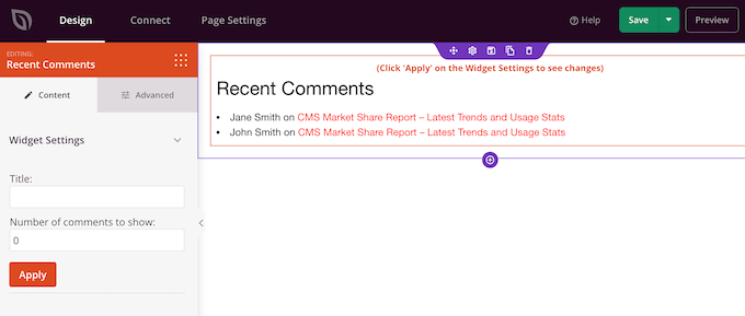 O widget de comentários recentes do WordPress