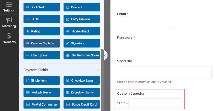 Adding custom captcha in WPForms Adding custom captcha in WPForms