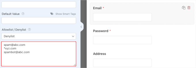 E-maile z czarnej listy