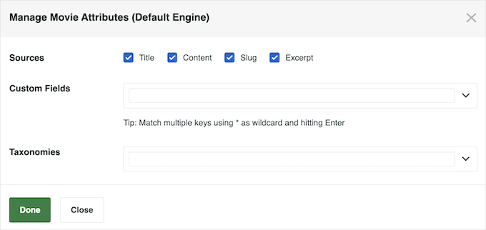 Adding attributes to the SearchWP search algorithm Adding attributes to the SearchWP search algorithm