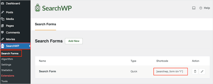 Getting the shortcode for a custom search form Getting the shortcode for a custom search form