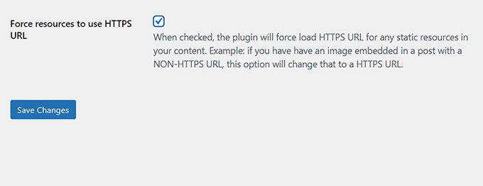 Aggiungi HTTPS per le risorse