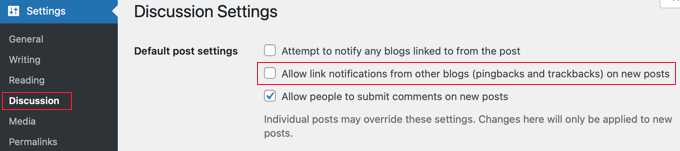 Deshabilitar Trackbacks y Pingbacks en WordPress Deshabilitar Trackbacks y Pingbacks en WordPress
