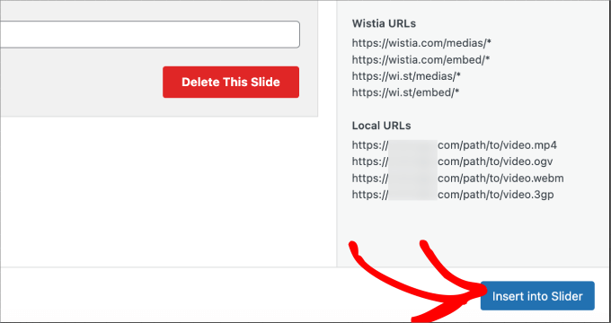 スライダーに挿入 スライダーに挿入