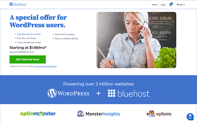 Hospedagem web Bluehost