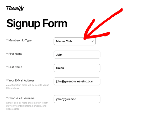 Enter your details to create your Themify account