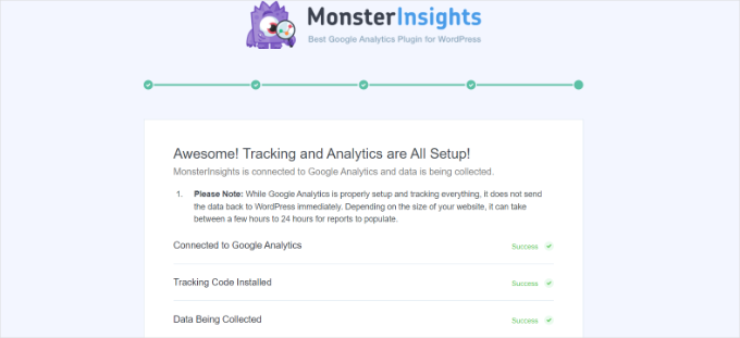 Tracking should be all setup