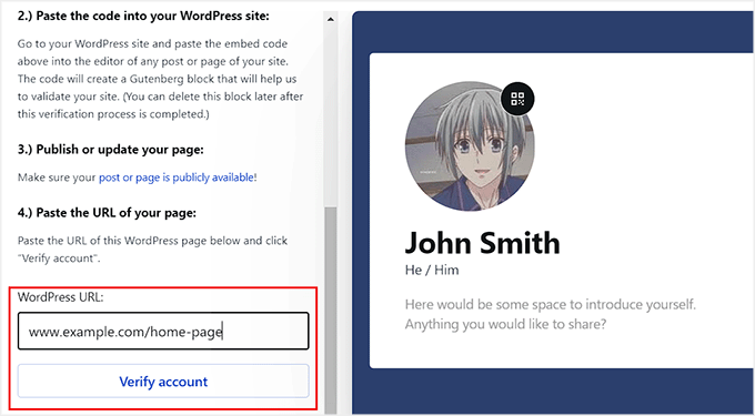Add website URL Add website URL