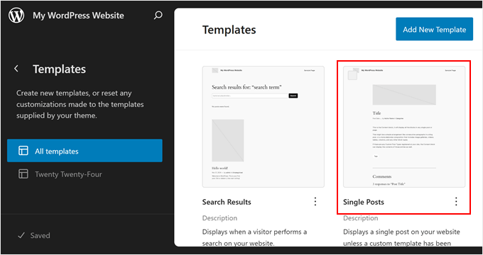 Editing the Single Posts template in FSE Editing the Single Posts template in FSE