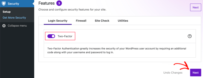 Optional turn on two-factor authentication Optional turn on two-factor authentication
