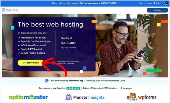 Bluehost partner only offer for WPBeginner readers Bluehost partner only offer for WPBeginner readers