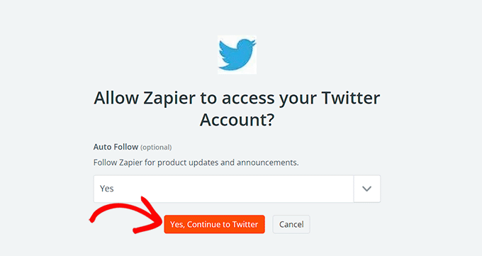 ZapierがTwitterに接続できるようにする ZapierがTwitterに接続できるようにする