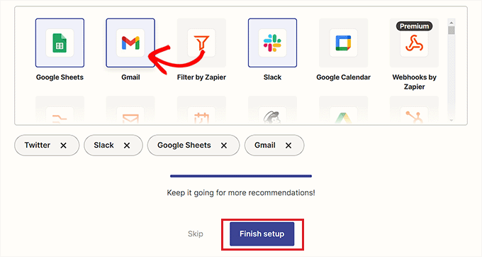 リストから使用しているアプリを選択してください リストから使用しているアプリを選択してください