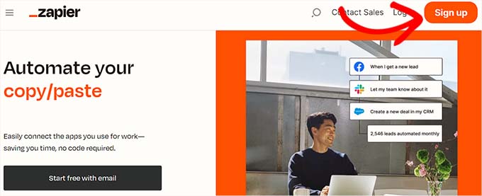 Zapier アカウントを作成する Zapier アカウントを作成する